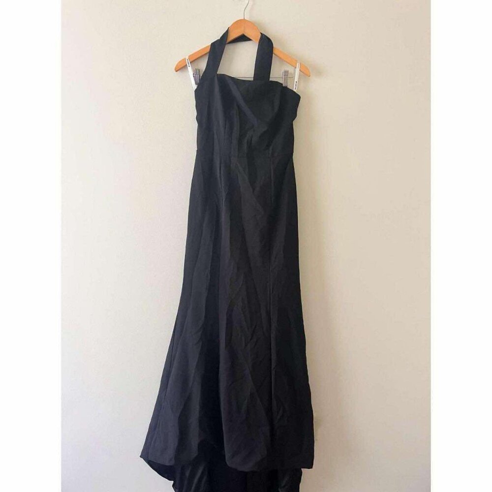 Black Formal One Shoulder Long Bridesmaid Prom Dress Size 6 NWOT